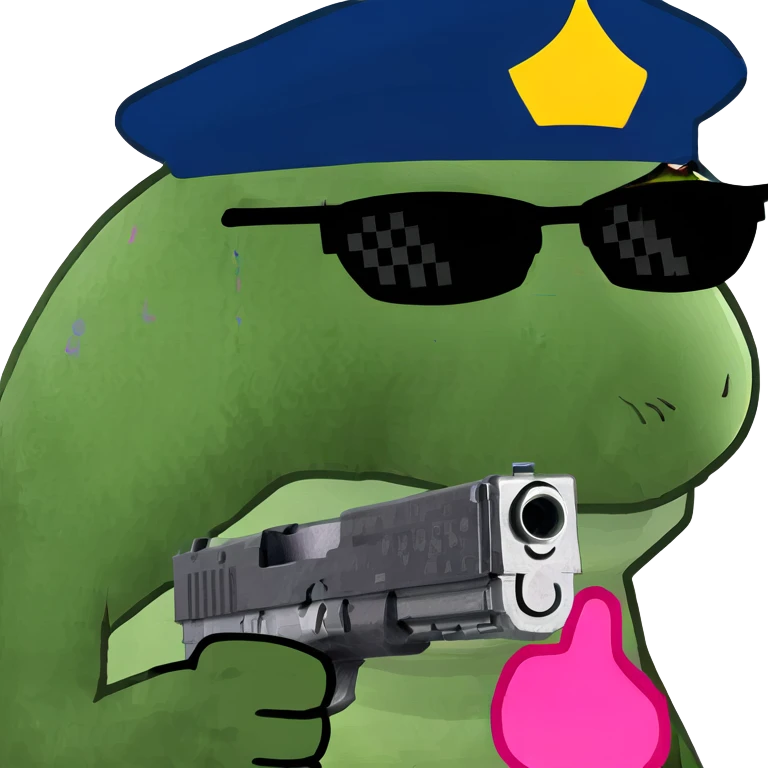 panda holding pink handgun emoji