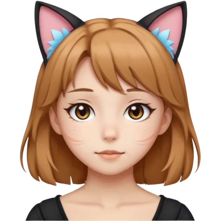 Cat human girl 18 years anime emoji