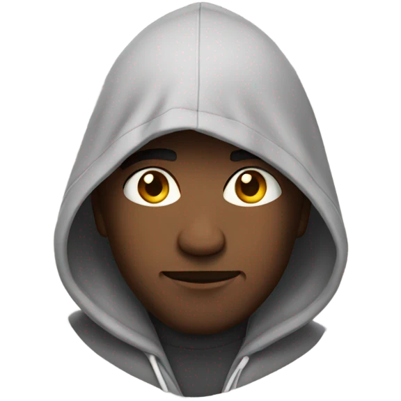 Man wearing hoodie emoji