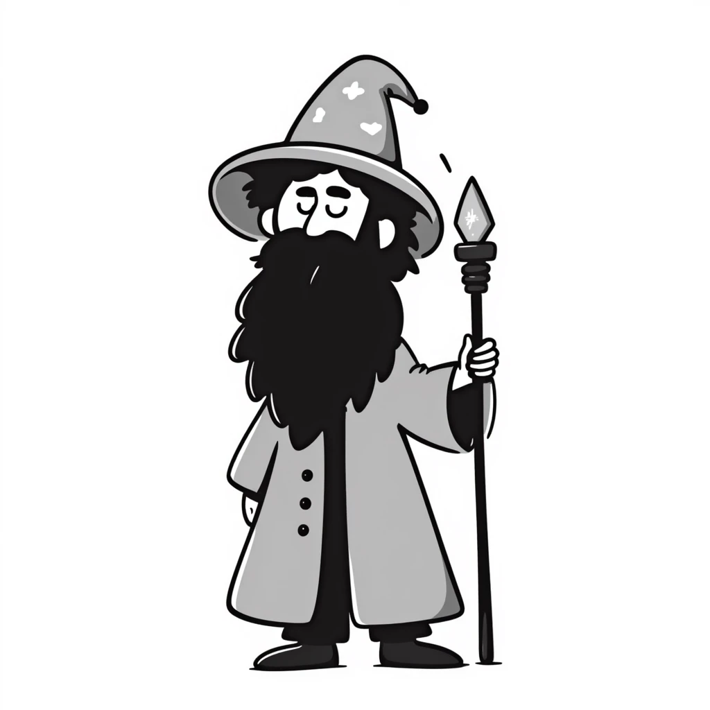 unique wizard hand drawn doodle emoji