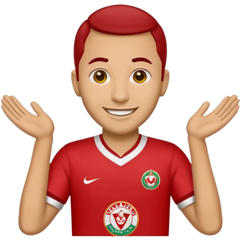Create me an emoji that wears wydad shirt emoji