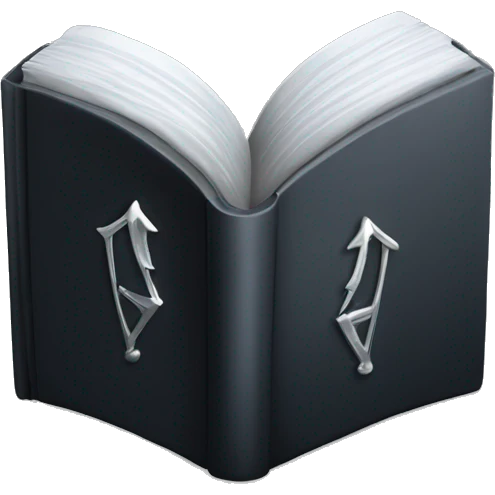 dark book with silver design  emoji