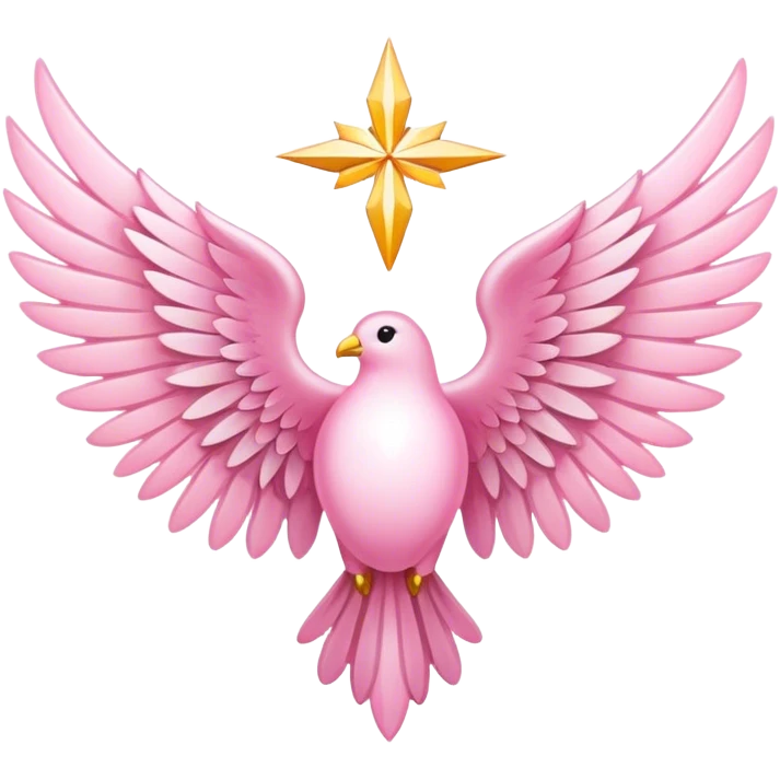6 wings emblem holy light pink emoji