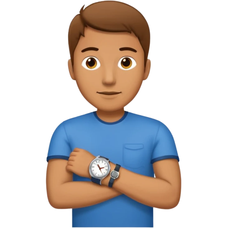 Male wearing wrist watch emoji