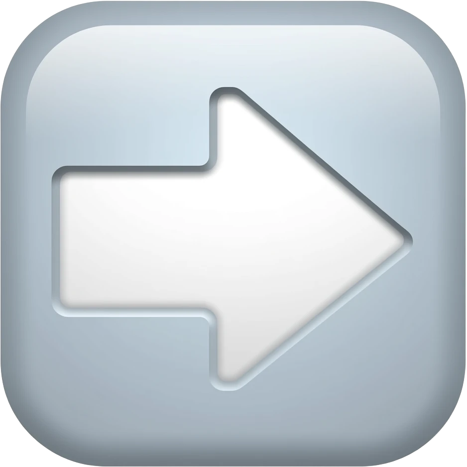 arrow to the right, white emoji