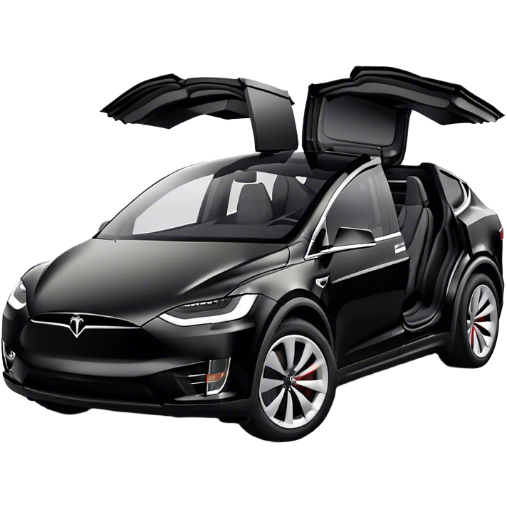 Tesla Model X - Tesla (Model Year: 2022) (Iconic colour: Black) emoji