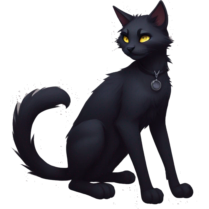 Edgy sharp anthro tomboy black cat animal furry by Falvie, LiLaiRa, griffsnuff, AngieWolf emoji