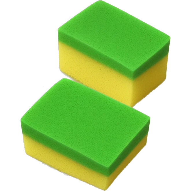 green flat square dish sponge emoji
