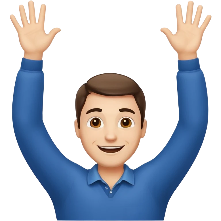 happy dad raising arms emoji