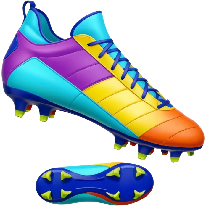 colorful football boots emoji