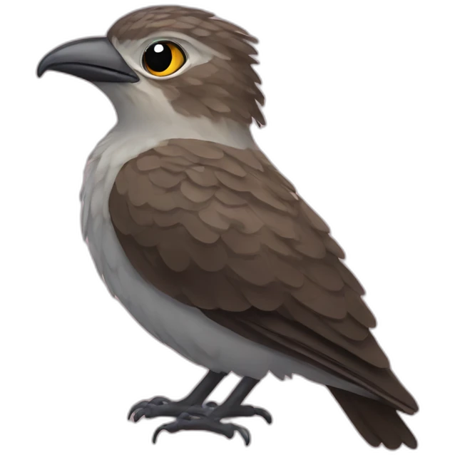 nightjar bird on laptop emoji