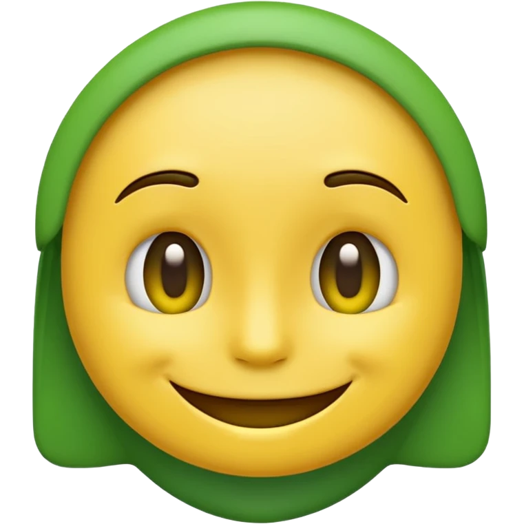 Create me a half yellow and half green emoji  emoji