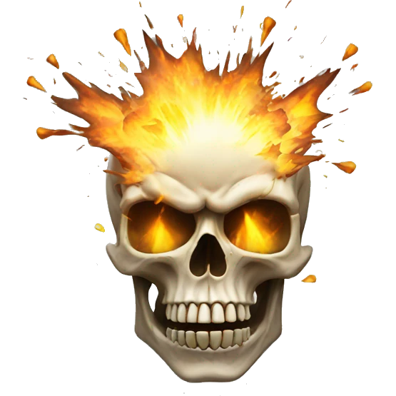 Skull with exploding head emoji