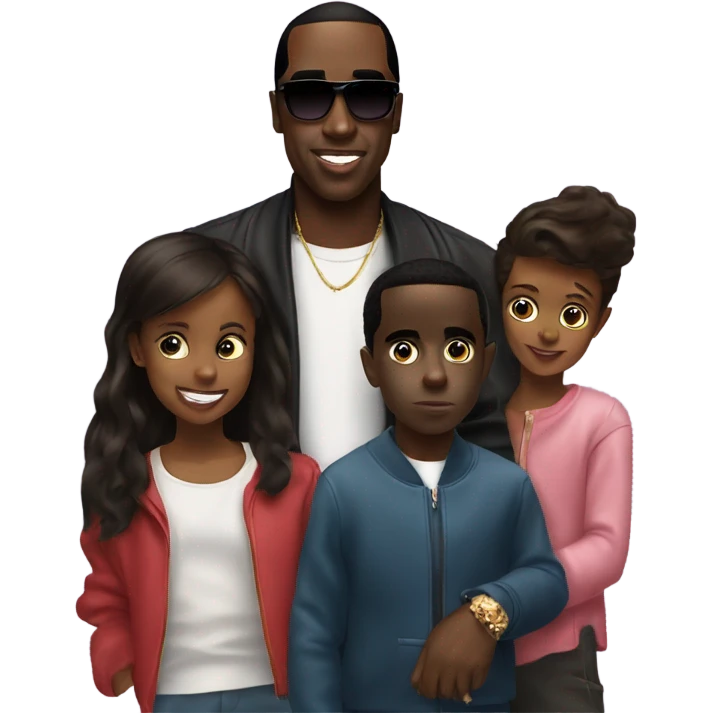 Sean combs with kids emoji