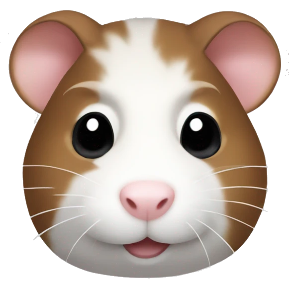 Brown black and white hamster  emoji