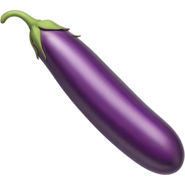 very long and thin straight eggplant emoji