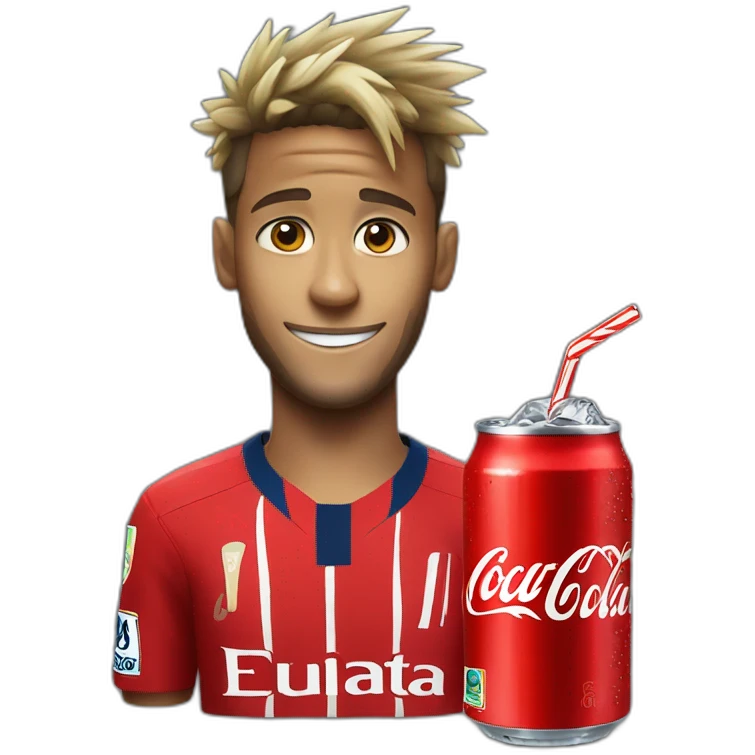 Neymar drink coca cola emoji