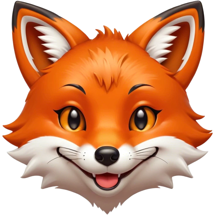 A happy winking fox face emoji