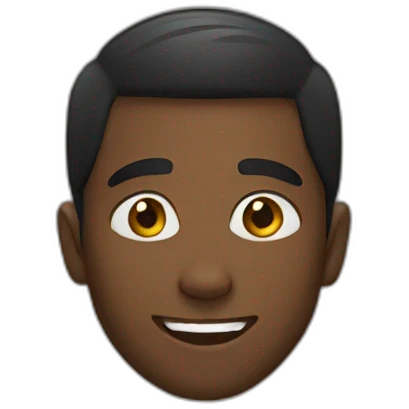 a young black man winking emoji
