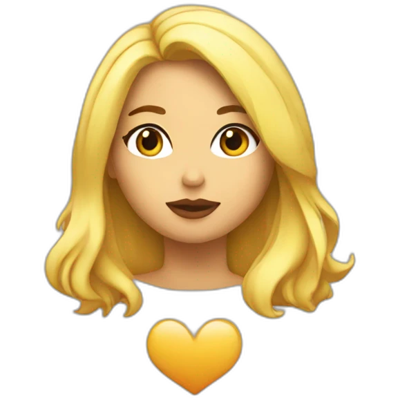 Chica rubia dando besos emoji