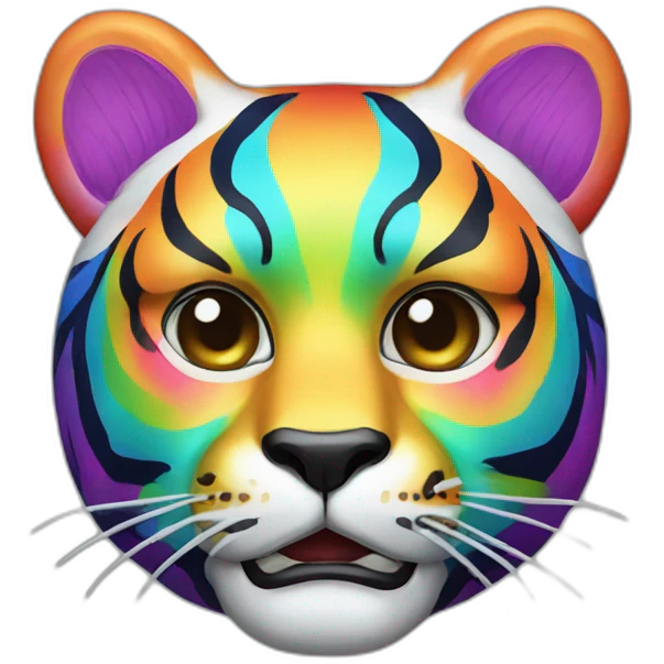 rainbow tiger Japanese mask emoji