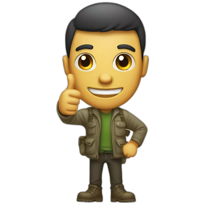 stalker, smile, thumbs up emoji