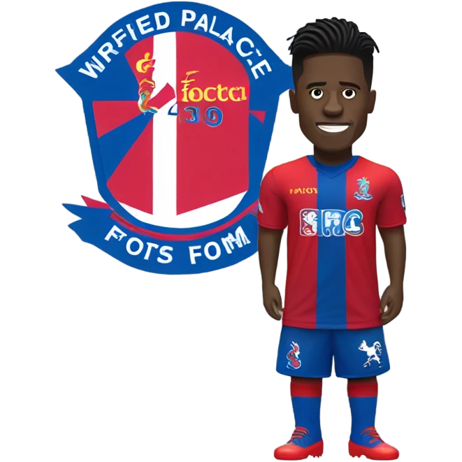 Wilfried Zaha in a Crystal Palace FC kit emoji