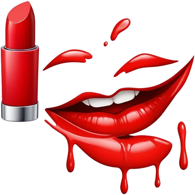 Lipstick stain  emoji
