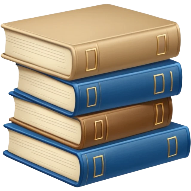 Beige books AESTHETIC with blue pages emoji