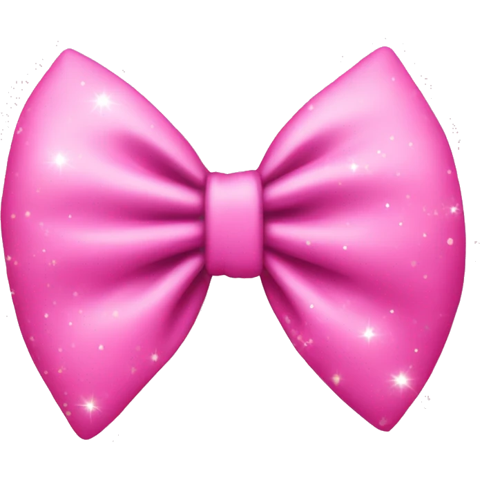 a pink bow with sparkles emoji
