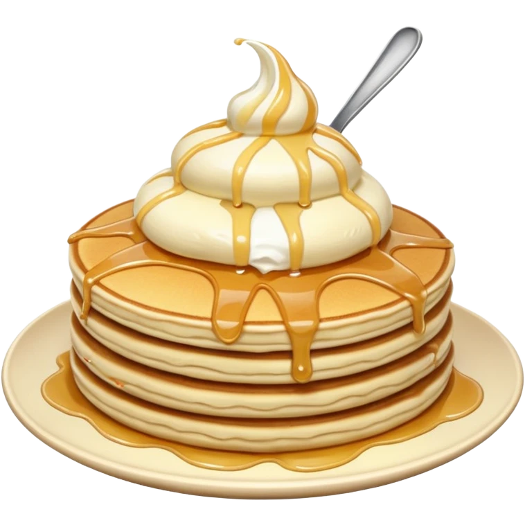 Pancake w icecream on top  emoji