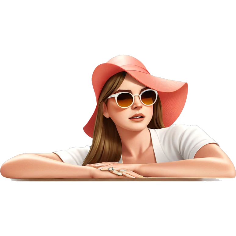 stylish girl in sunny vibes emoji