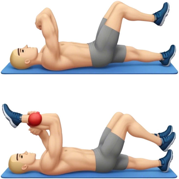 man lying-down-on-back weighted glute-bridges emoji