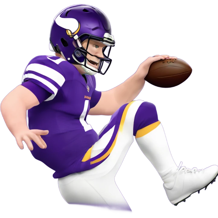 Minnesota vikings quarterback Sam Darnold fumbling the ball emoji