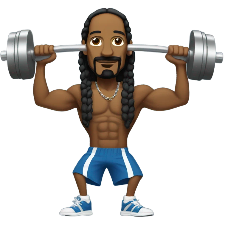 Snoop Dogg lifting weights emoji
