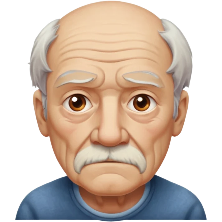 Strict Teacher – old man, serious gaze, raised chalk emoji