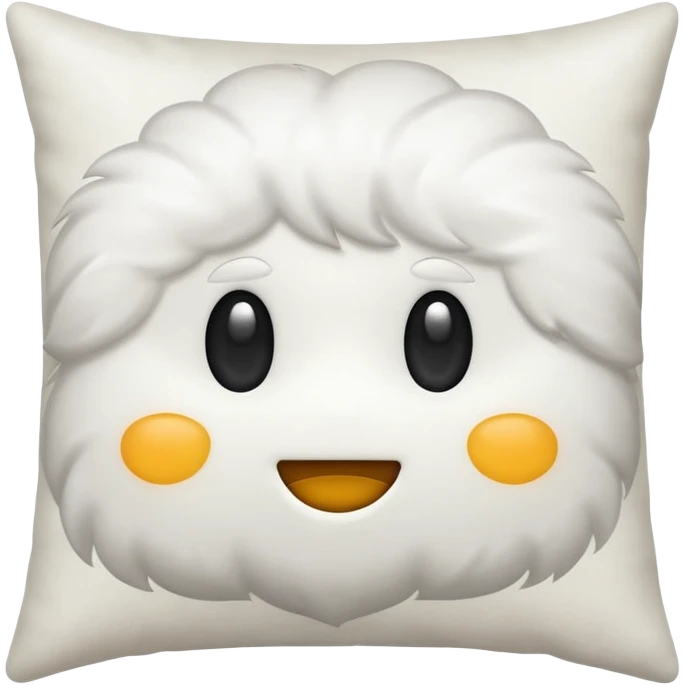 realistic pillow, no face emoji