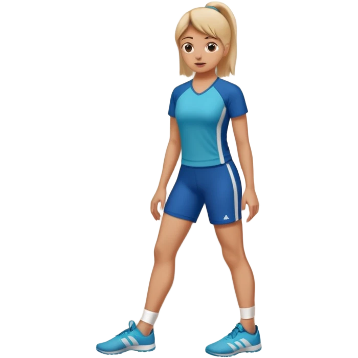 A women standing with her fot and big toe pressed against a wall, facing the wall, for rehab purposes emoji