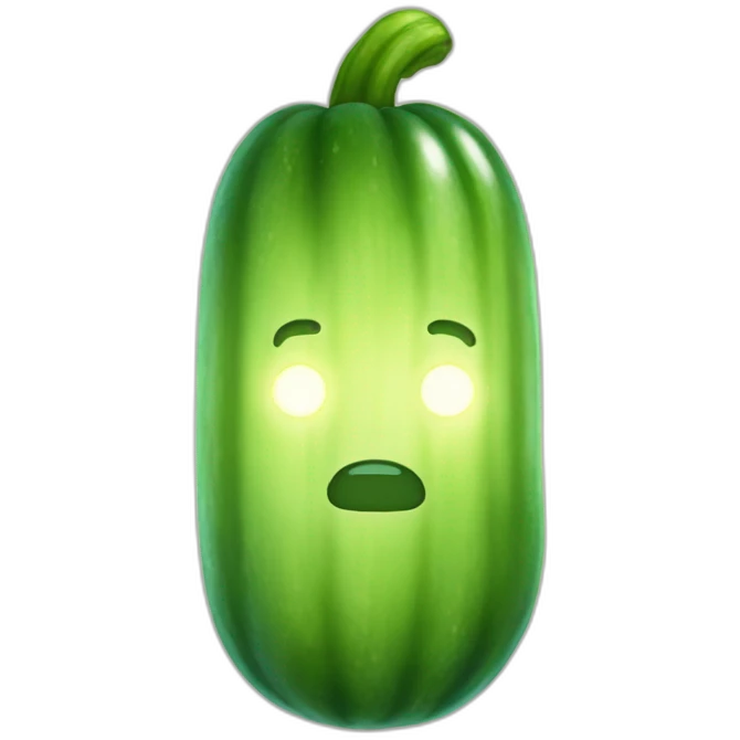 Glow man  cucumber emoji
