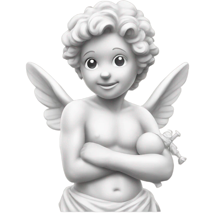 Victorian cupid statue emoji
