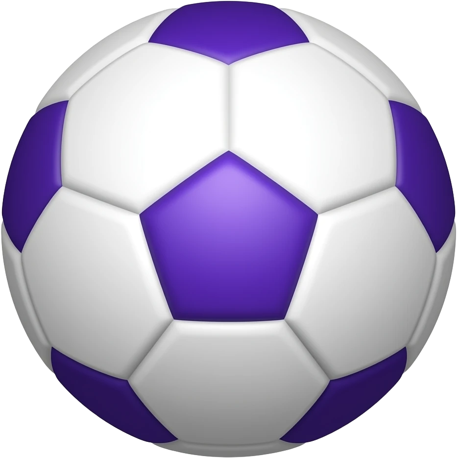 Ballons de foot champion League violet et blanc emoji
