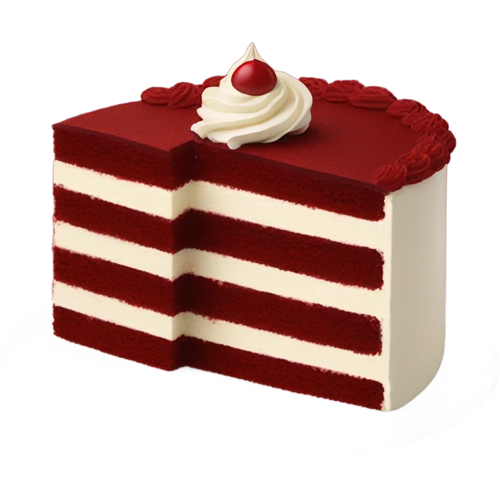 red velvet cake emoji