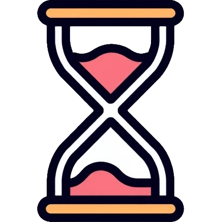 minimalist hourglass icon with simple clean lines, very minimal design emoji