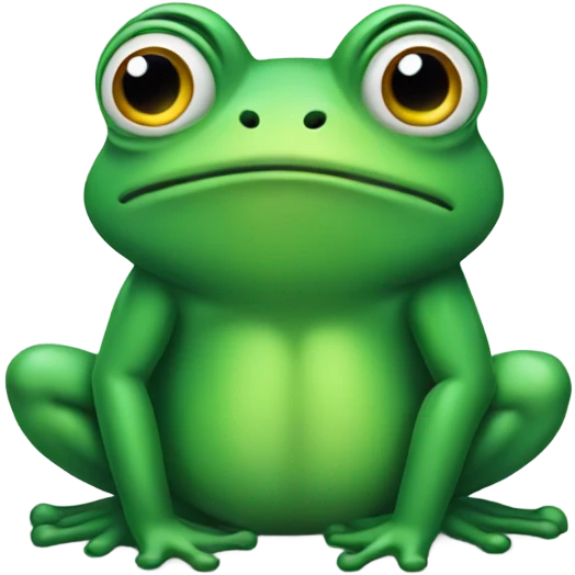 Thinking frog  emoji