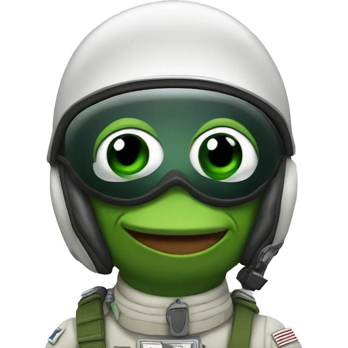 pepe as jet pilot emoji