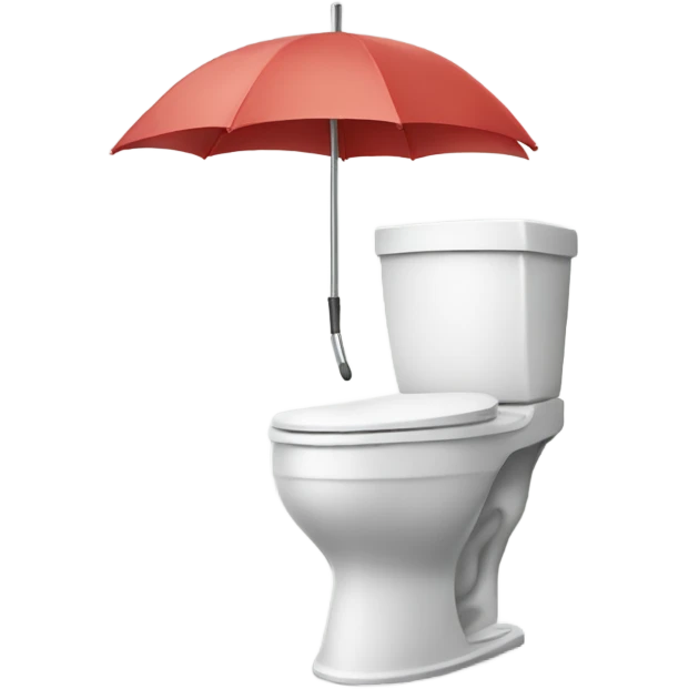 Skibidi toilet with a umbrella emoji