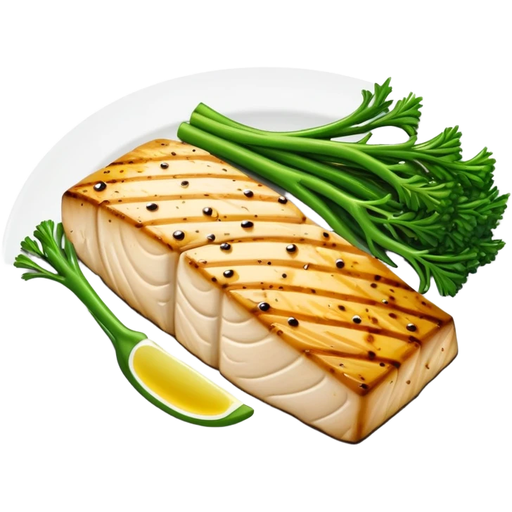 Mahi Mahi and broccolini emoji
