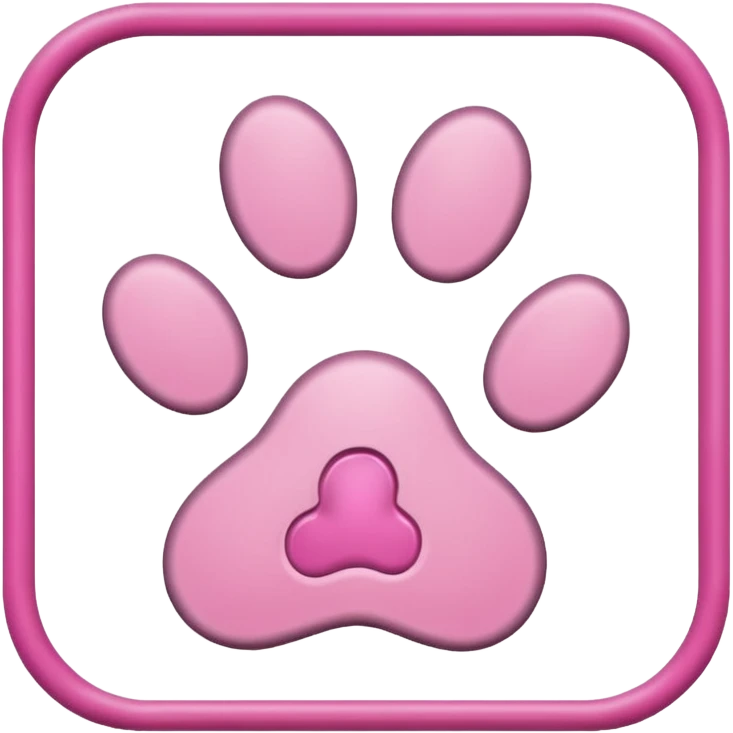 puppy paw print with a border emoji