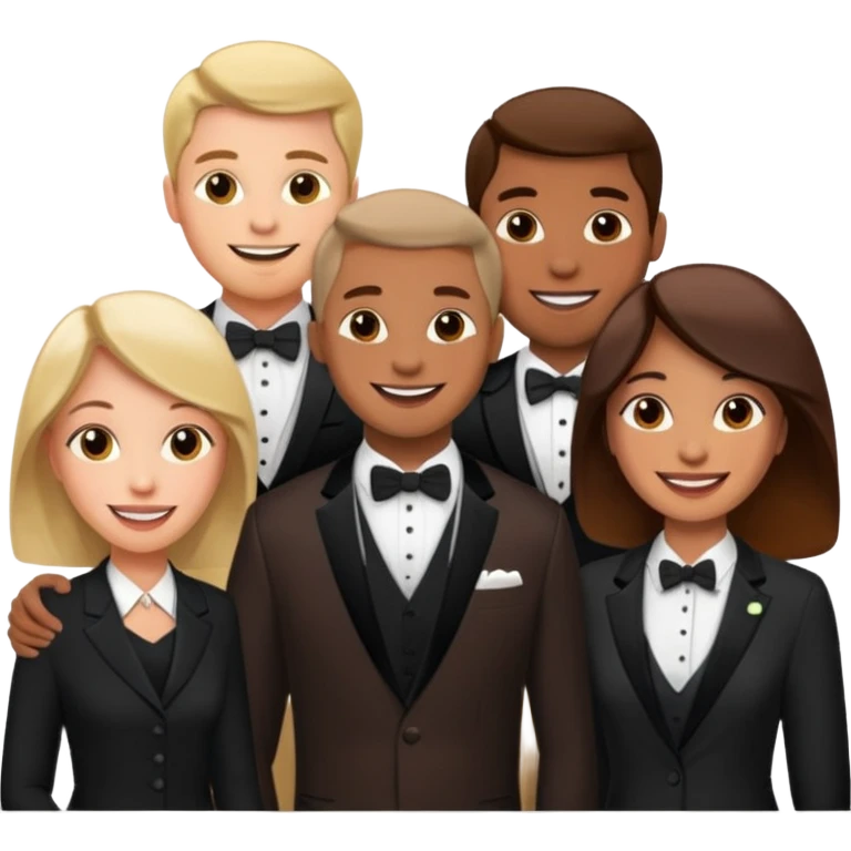 hotel reception with some people emoji