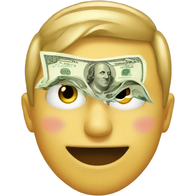 Heart eyes with money signs emoji